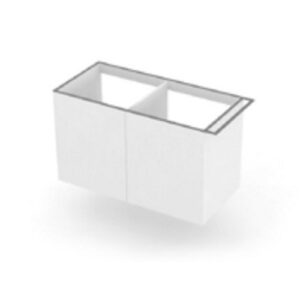 MRS10481NBM Mobile bagno per lavabo con vasca a dx con portasciugamani 106x48x62 Regolo BIANCO MATT COLAVENE - immagine 1