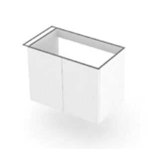MRS80482NPR Mobile bagno per lavabo vasca Sx con portasciugamani senza ripiano interno 86x48xh62 Regolo PINO ROSSO COLAVENE - immagine 1