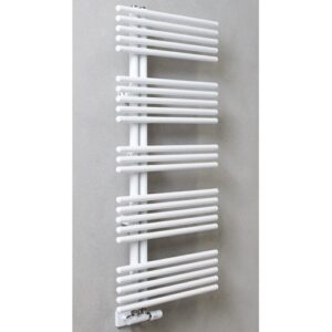 PASX1261ESP Radiatore scaldasalviette elettrico verticale PAVONE 25 Bianco SX 1317X610 CALEIDO - immagine 1