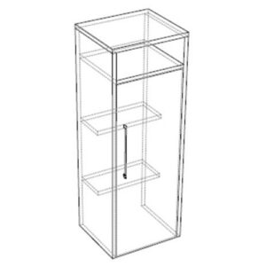 SMART21SXBM Mobile colonna porta porta scope con ripiani e anta 75x65xh210 Sx SmartTop BIANCO TALCO COLAVENE