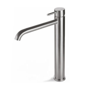V17021AC005 RUBINETTO MISCELATORE LAVABO ALTO SENZA SCARICO TIBER STEEL ACCIAIO INOX VEMA