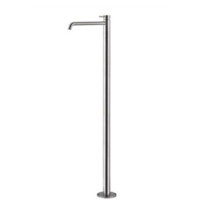 V17040AC005 RUBINETTO MISCELATORE LAVABO PAVIMENTO TIBER ACCIAIO INOX VEMA