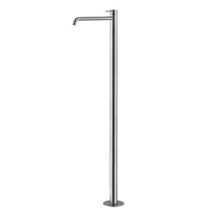 V17045AC005 RUBINETTO MISCELATORE LAVABO A PAVIMENTO TIBER ACCIAIO INOX VEMA - immagine 1