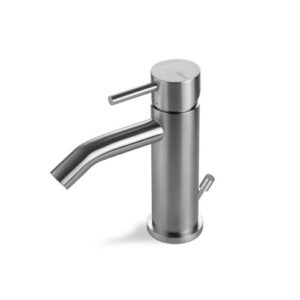 V17070AC005 RUBINETTO MISCELATORE BIDET CON SCARICO TIBER STEEL ACCIAIO INOX VEMA - immagine 1