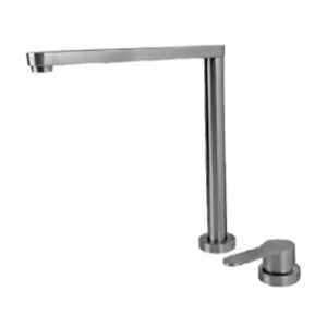 V20023AC005 RUBINETTO MISCELATORE LAVELLO CANNA PIATTA GIREVOLE A SCOMPARSA ACCIAIO INOX VEMA - immagine 1