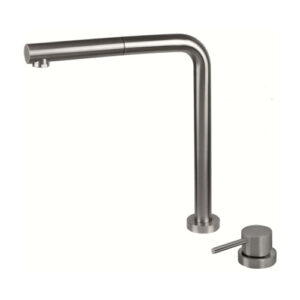 V20026AC005 RUBINETTO MISCELATORE LAVABO A SCOMPARSA CON DOCETTA ESTRAIBILE ACCIAIO INOX VEMA - immagine 1