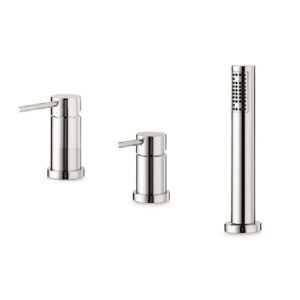 V27160B0010 MISCELATORE BORDO VASCA 3 FORI MAIRA CROMO VEMA - immagine 1