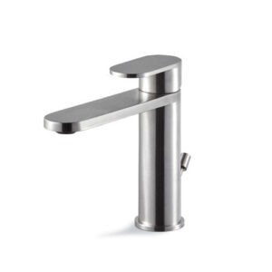 V28010AC005 RUBINETTO MISCELATORE LAVABO CON SCARICO AYAS STEEL ACCIAIO INOX VEMA