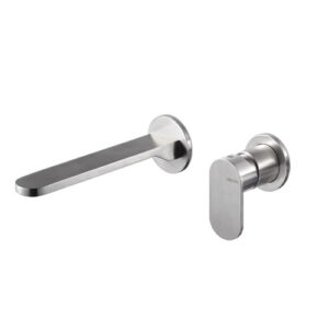 V28050AC005 RUBINETTO MISCELATORE LAVABO A PARETE AYAS STEEL ACCIAIO INOX VEMA