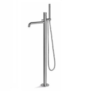 V29195AC005 RUBINETTO MISCELATORE VASCA A PAVIMENTO VENY STEEL ACCIAIO INOX VEMA - immagine 1