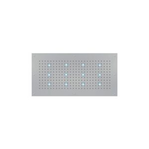 WI0372000030016 Soffione per controsoffitto rettangolare cromo 12LED 1000X500 DREAM FLAT BOSSINI - immagine 1