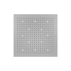 WI0383000030316 Soffione doccia per controsoffitto cromo 12LED verde 1000X1000 DREAM FLAT CUBE BOSSINI - immagine 1