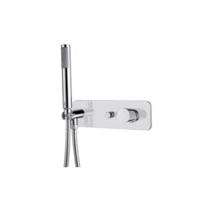 Z005361021 Incasso monocomando con supporto, doccetta e maniglie tonde TEO BOSSINI - immagine 1