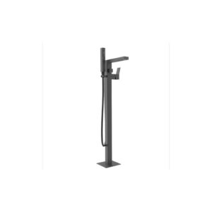 Z00772000073005 Gruppo esterno vasca con colonna a pavimento nero opaco AKI  BOSSINI