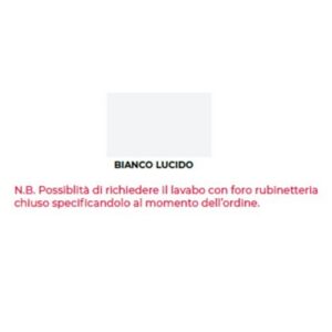 LAC6045 Lavabo in ceramica con foro per rubinetteria 60x45xh10 Cento BIANCO COLAVENE - immagine 2