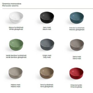 LAC4063IM Lavabo in ceramica ovale 40x60x15 BIANCO MATT COLAVENE - immagine 2
