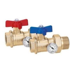 391167 Coppia valvole a sfera 1" x 1 1/4" CALEFFI - immagine 1