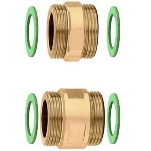 675004 Coppia di raccordi con guarnizioni 1 1/4" M  x 1"  M CALEFFI - immagine 1