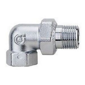 588151 3/4" F x M a bocchettone Raccordo a tre pezzi curvo. Cromato CALEFFI - immagine 1