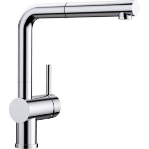 1512402 Miscelatore canna alta con doccetta estraibile in metallo LINUS-S Cromato  BLANCO