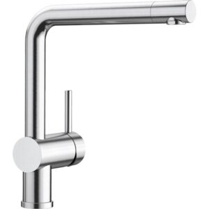 1514021 Miscelatore a canna alta LINUS Effetto Inox BLANCO