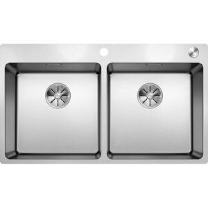 1516794 Lavello sopratop e filotop con fascia miscelatore R4 590x490 ZEROX 550-IF/A R est. 4 mm   BLANCO - immagine 1