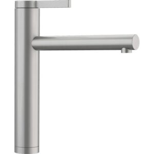 1517596 Miscelatore a canna alta acciaio inox  LINEE Acciaio Massiccio Satinato Opaco BLANCO