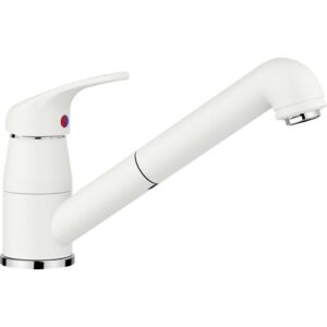 1517735 Miscelatore canna lunga con doccetta estraibile DARAS-S Bianco BLANCO - immagine 1
