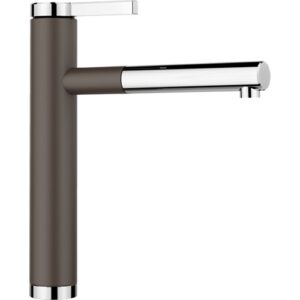 1518445 Miscelatore a canna alta con doccetta estraibile LINEE-S Caffè / Cromato BLANCO - immagine 1
