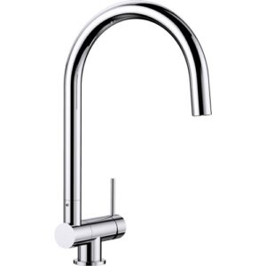 1521543 Miscelatore pieghevole sottofinestra a canna alta CORESSA-F Cromato - Leva DX BLANCO - immagine 1