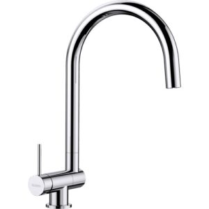 1521544 Miscelatore pieghevole sottofinestra a canna alta CORESSA-F Cromato - Leva SX BLANCO - immagine 1