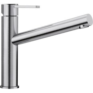 1523118 Miscelatore acciaio inox a canna alta AMBIS Acciaio Massiccio Spazzolato BLANCO - immagine 1