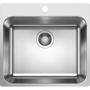 1523362 Lavello Sopratop e filotop acciaio Inox spazzolato 530x490mm con fascia miscelatore Saltarello incluso SUPRA 500 IF/A - R12 BLANCO - immagine 1