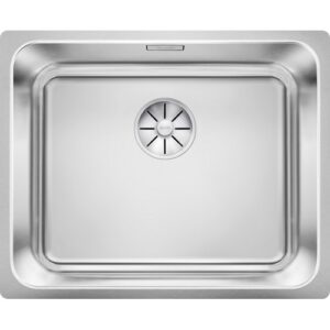 1526123 Lavello sopratop/filotop con scarico e inFino e troppopieno rettangolare 530x430mm SOLIS 500-IF BLANCO