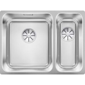 1526128 Lavello sottotop con scarico e inFino e troppopieno rettangolare 545x400mm SOLIS 340/180-U Vasca Dx BLANCO