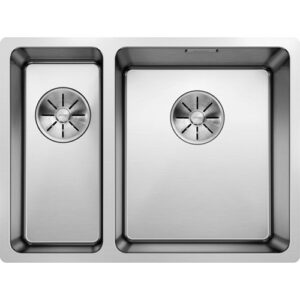1526129 Lavello sottotop con scarico e inFino e troppopieno rettangolare 545x400mm SOLIS 340/180-U Vasca Sx BLANCO