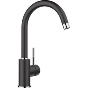 1526145 Miscelatore a canna alta  MIDA Nero BLANCO