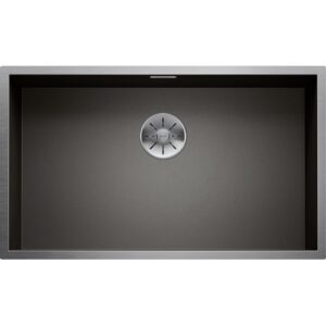 1526244 Lavello sottotop acciaio inox 700x400mm ZEROX 700-U DARKSTEEL BLANCO