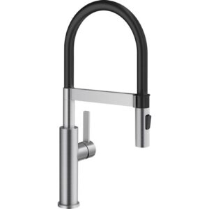 1526616 Miscelatore canna flessibile con doccetta acciaio inox SONEA-S Flexo Acciaio Massiccio Spazzolato BLANCO