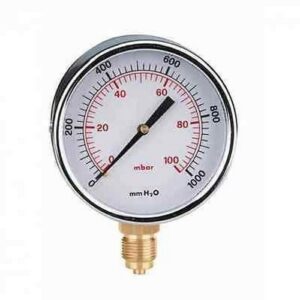 846104 Manometro per gas. Attacco radiale 3/8"  0-100° C  D 80        CALEFFI - immagine 1