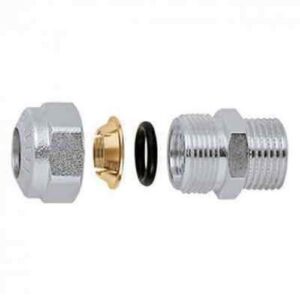 914312 Raccordo maschio cromato 3/8" M - Ø 12 CALEFFI - immagine 1