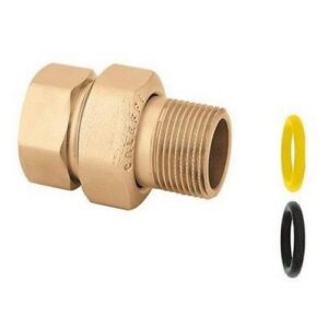 588030 Raccordo a tre pezzi 3/8" F x M a bocchettone CALEFFI - immagine 1