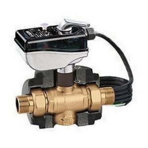 645342  1/2"  230V  Valvola di zona a sfera a tre vie, motorizzata,   CALEFFI