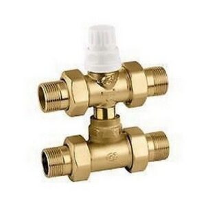 678040  1/2"  Valvola di zona a tre vie con tee di by-pass.   CALEFFI
