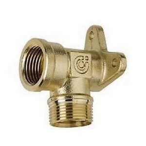 930418 1/2" F x 23 p.1,5 M Raccordo curvo con attacchi a muro. CALEFFI - immagine 1