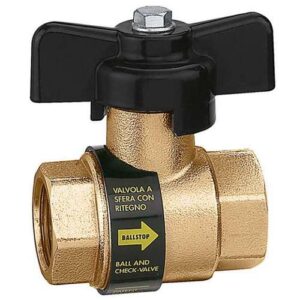 323062 BALLSTOP Valvola sfera ritegno incorporato F-F 1”  4 CALEFFI