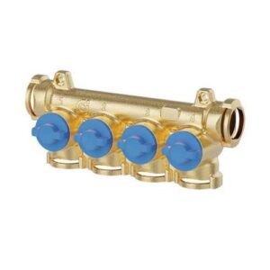 359240 Collettore con intercettazioni singole (manopole blu) 4 CALEFFI