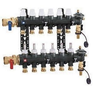 6716E1 Collettore di distribuzione premontato 3/4" 5 derivazioni CALEFFI - immagine 1
