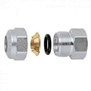 910312 Raccordo femmina cromato 3/8" F - Ø 12 CALEFFI - immagine 1