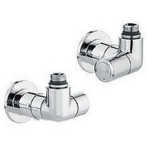 400300 1/2"Coppia di valvole style a doppia squadra per termoarredi dx  CALEFFI - immagine 1